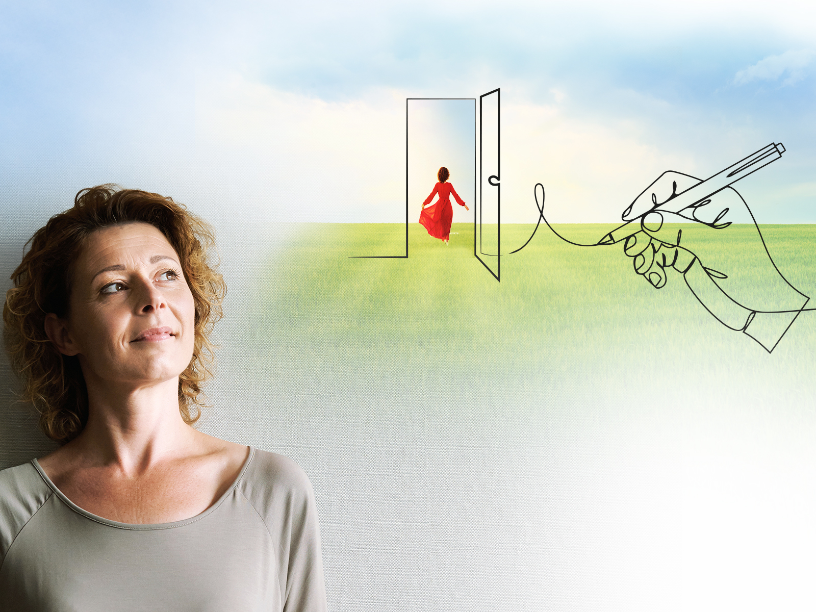 5x1000 a Fondazione Marcegaglia - donna che guarda porta aprirsi